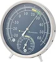 Whtkoph Higrometer Thermometer Humidity Moisture Temperature Meter Hygrometer to Hang for The Garden Office