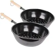 FONDOTIN 2pcs Portable Charcoal Furnace Burner Coal Camping for Barbecue Charcoal Pot Outdoor Burner Camping Stoves Portable Stove BBQ Torch Outdoor Stove Fire Making Pot Wooden