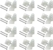 12Sets Nylon Control Horns L11×W11×H20mm 4 Holes Positions for RC Plane Airplane Scale Model DIY Parts Accessories with M2x20mm Screw