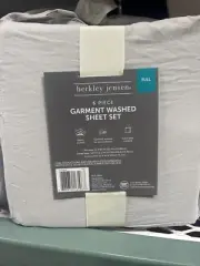 Berkley Jensen Garment-Washed 6-pc Sheet Set FULL Taupe-Tan, Free ship