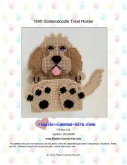 Goldendoodle Dog Treat Holder-Plastic Canvas Pattern or Kit