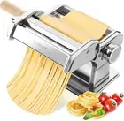 Pasta Maker, 9 Adjustable Thickness Settings 2-in-1 Pasta Machine with Rollers