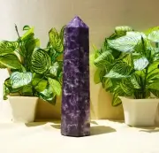 Large 8" (200MM) Lepidolite Stone Crystal Obelisk Point Tower