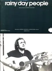 GORDON LIGHTFOOT RAINY DAY PEOPLE SHEET MUSIC PIANO/VOCAL/GUITAR/CHORDS 1975 NEW
