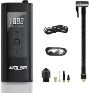 Tire Inflator Portable Compressor - Auto Pump - Digital Gauge - Repair Kit