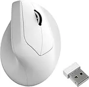 Keychron M5 8K Vertical Wireless Mouse, PAW3950 Sensor with Programmable Macro Button 30,000 DPI, 750 IPS, Supports 2.4 GHz/Bluetooth 5.3, 47° Ergonomic Design for PC Mac Laptop (White)