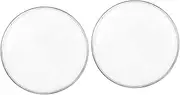 Vaguelly 2pcs Drum Practice Pad Skin Replaceable Drum Set Skin Polyester Film Material White Cover