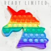 Pop Fidget Sensory and Stress Reliever Rainbow NEW Unicorn