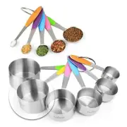 New Version! 11 Piece Measuring Cups And Spoons Set by | Sturdy Stainless Ste...