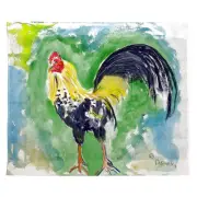 Betsy Drake Bantam Rooster Outdoor Wall Hanging 24x30
