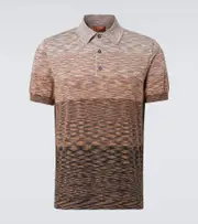 [Missoni] Missoni Space-dyed cotton polo shirt AU 84 brown