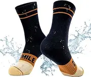 [DRYMILE] Mountain Waterproof Socks, Unisex Wool Waterproof Hiking Socks for Winter Wading, Snow Skiing - Mid-Calf (L