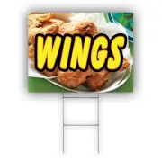 Wings Advertising Deep-fried, Chicken wings or Paprika Coroplast Yard Sign