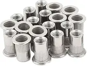 20pcs 3/8''-16 Rivet Nuts Threaded Insert Nutsert Rivnuts Stainless Steel
