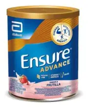 Suplemento Abbott Ensure Advance sabor frutilla de 400g - Polvo X4 Unidades