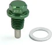XYWHPGV M12 x 1.75 Green Aluminum Alloy Magnetic Engine Oil Pan Drain Bolt Screw for Car(2ff97 1c747 9f534 7391b 7b44f 77d8a