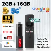 5G Dual WiFi 8K Smart TV Box Android 14 TV Stick 2G+16G Media Player 3D Gaming