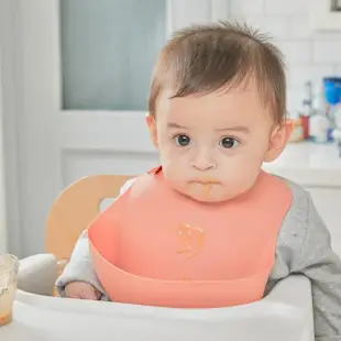 【MOYUUM】韓國 白金矽膠寬口立體防水圍兜(多款可選/兒童學習餐具/寶寶吃飯圍兜)