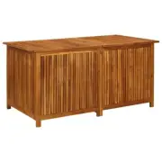 Garden Storage Box Solid Acacia Wood Patio Chest Trunk With Waterproof Lining