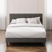 Zinus Single Fabric Bed Frame - Dark Grey