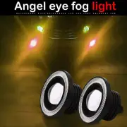 2x 3''Car Fog Light Projector COB Halo Angel Eye Ring DRL Driving Bulbs Yellow 2 (for: Volkswagen)
