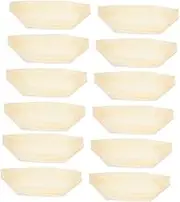 GALPADA 50pcs Disposable Wooden Sushi Boat Plates Elegant Charcuterie Boats for Outdoor Bbqs Picnics Parties for Sashimi Appetizers Easy Cleanup Stylish Presentation