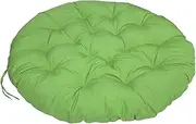 Papasan Chair Cushion Waterproof Thickened Papasan Seat Cushion Egg Seat Cushions Soft Egg Hammock Swings Chair Pads Indoor Outdoor,Green,60x60cm