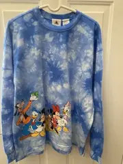 Disney Parks Mickey Mouse and Friends Tie-Dye Disney Celebration Crew Size L