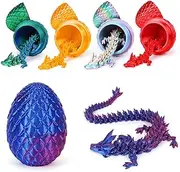 TBOLINE Easter Egg,3D Dragon Eggs with Dragon Inside,Crystal Dragon in Egg,Easter Egg Gifts for Kids,Articulated Dragon,Adults Fidget Toys for Autism ADHD