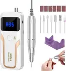 Kredioo 35000RPM Nail Drill Professional, Rechargeable Cordless Electric File Po
