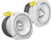 TW700Ti White 4 Inch Titanium Bullet Tweeter 240 Watts, 8 Ohm Super Tweeter, Built-in Capacitor Pro Audio High Frequency Driver (2 Tweeters)