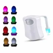 Toilet seat Lighting Motion Sensor 8 colors backlight Automatic Night lamp 3*AAA