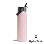 【HYDRO FLASK】寬口吸管真空保溫鋼瓶24OZ『櫻花粉』HW24BFS678