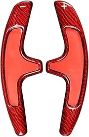 Car Steering Wheel Shift Paddles for P&orsche 991 Cayman 981 2013-2016 & for Carrera B&oxster 2Pcs Red Carbon Fiber Car Steering Wheel Paddle Shift Extension HTEOPOEKFR