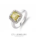 【CTJ】1克拉 FANCY LIGHT YELLOW 18K金 璀璨 黃彩鑽戒