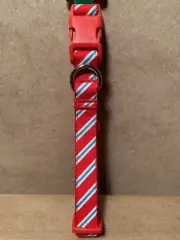 Candy Cane Stripe Collar For Dog Medium Neck 14”-20” Xmas B2
