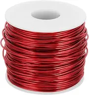uxcell 15 Gauge Anodized Aluminum Craft Wire Bendable Bonsai Training Wire 223 Feet 1.5mm for Sculpting Crafts Wreath Floral Beading Jewelry Making, Red