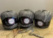 Vtg Lot3 Palette Ribbon Yarn Balls Coco Gold-Metallic PALRM0294 Nylon/Polyester