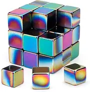 27 PCS Cool Magnetic Stones for Adults, Fridge Magnetic Block for DIY, Concentration-Boosting Desk Decor, Brain Storming, Slime Putty Science Kit for Education 1.5CM