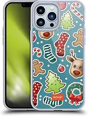 Head Case Designs Officially Licensed Emoji Cutouts Christmas Patterns Gel Case [Military Grade Protection] Compatible with Apple iPhone 13 Pro Max