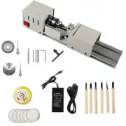 Mini Lathe Machine 12V-24VDC 96W Mini Wood Lathe Milling Accessories for DIY ...