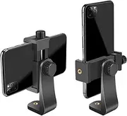 SharingMoment Premium Smartphone Holder/Vertical and Horizontal Tripod Mount Adapter Rotatable Bracket with 1/4 inch Screw/Adjustable Clip for iPhone, Android Cell Phone, Selfie Stick, Camera Stand