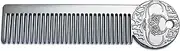 THE VINTAGE GROOMING CO. Beard & Mustache Comb | Dual-Sided Metal | Portable & Durable | Men's Grooming Tool | Silver