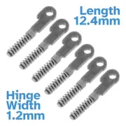 6pcs 12.4 x 1.2mm Eyeglasses Spring Hinge Frame Joint Insert Glasses Repair Bow