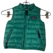 NEW Patagonia Baby Down Puffer Down Sweater Vest in Plains Green 6-12 months