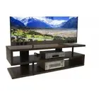 Contemporary style in dark walnut timber look large electronics component space