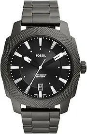 [FOSSIL] Machine Men's Watch with Stainless Steel or Leather Band, Chronograph or Analog Watch Display