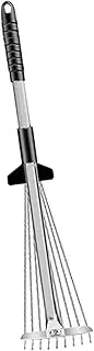 Fonowx Garden Leaf Rake Telescopic Rake Collapsible Expandable Retractable Handle Rake Multifunctional Tool for Lawn Maintenance