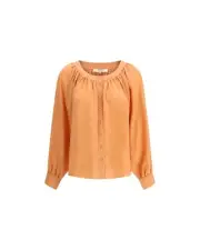 Chloe Silk Blouse ButtonFront Top Women Multicolor Shirts