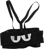 Healvian Maternity Belly Support Band Adjustable Pregnancy Belt Breathable and Shoulder Straps for Trimesters Relieves Back Pain and Supports Abdominal Muscles Black